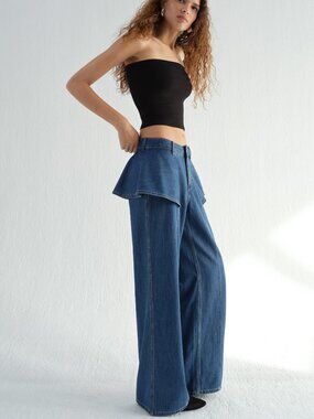 H&M Wide High Waist Jeans